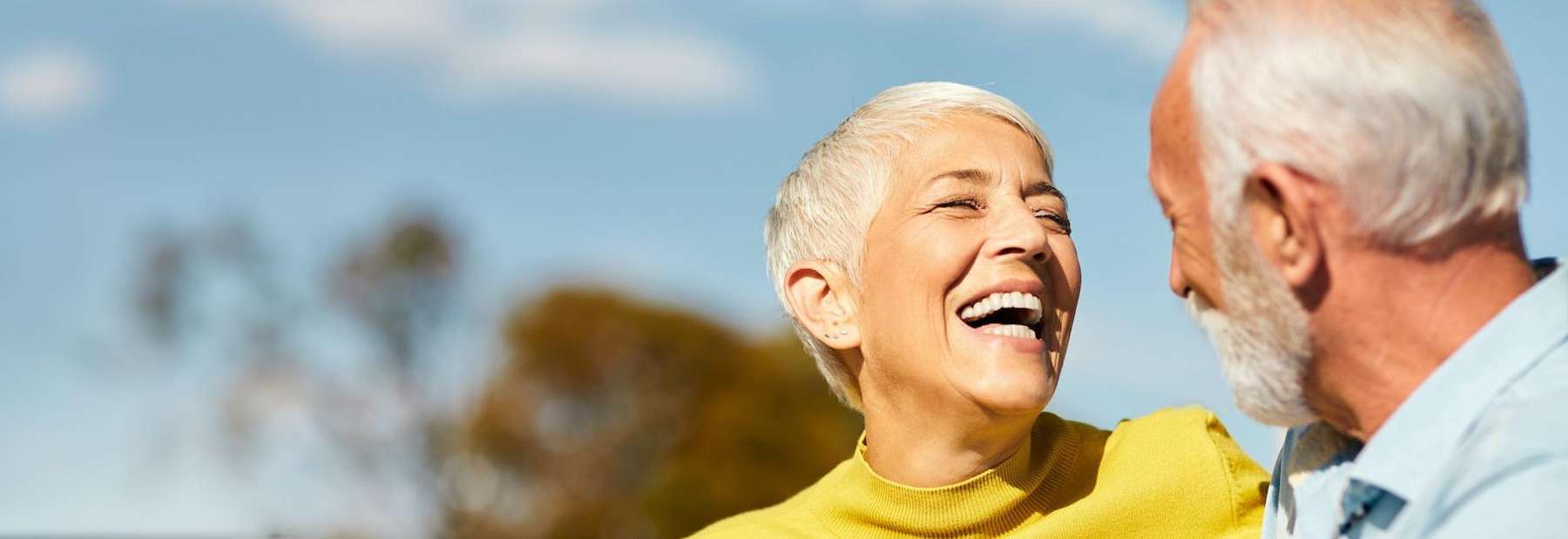 woman laughing with her husband in duncan
